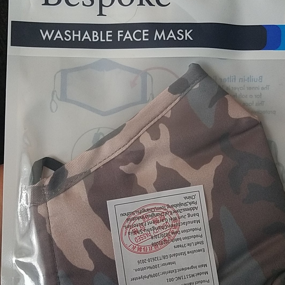 facemasks set of 2 camo print